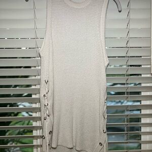 Sleeveless Knit Top with Side Ties